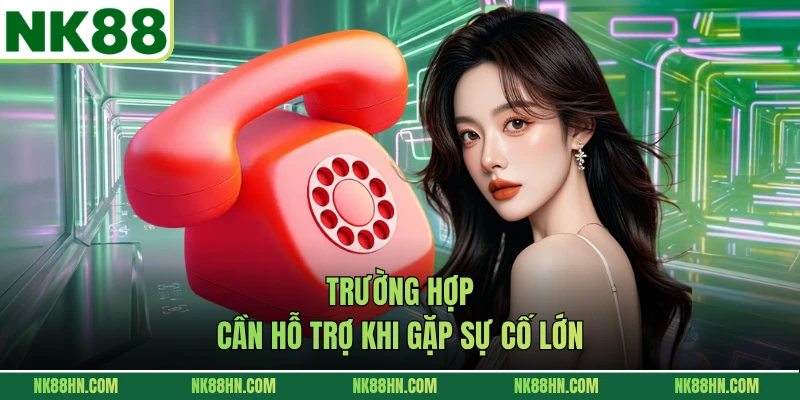 Trường hợp cần hỗ trợ khi gặp sự cố lớn